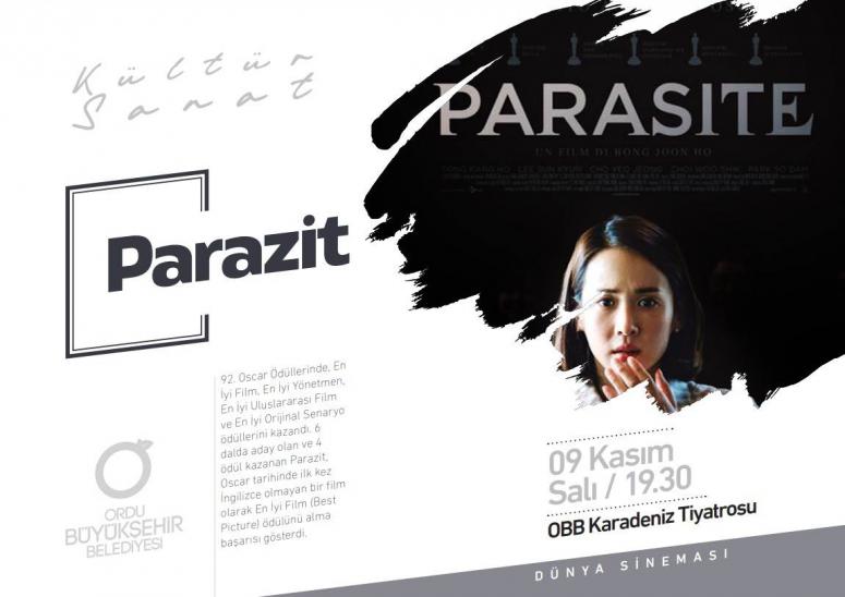 ÖDÜLLÜ FİLM “PARAZİT” ORDULULARLA BULUŞUYOR